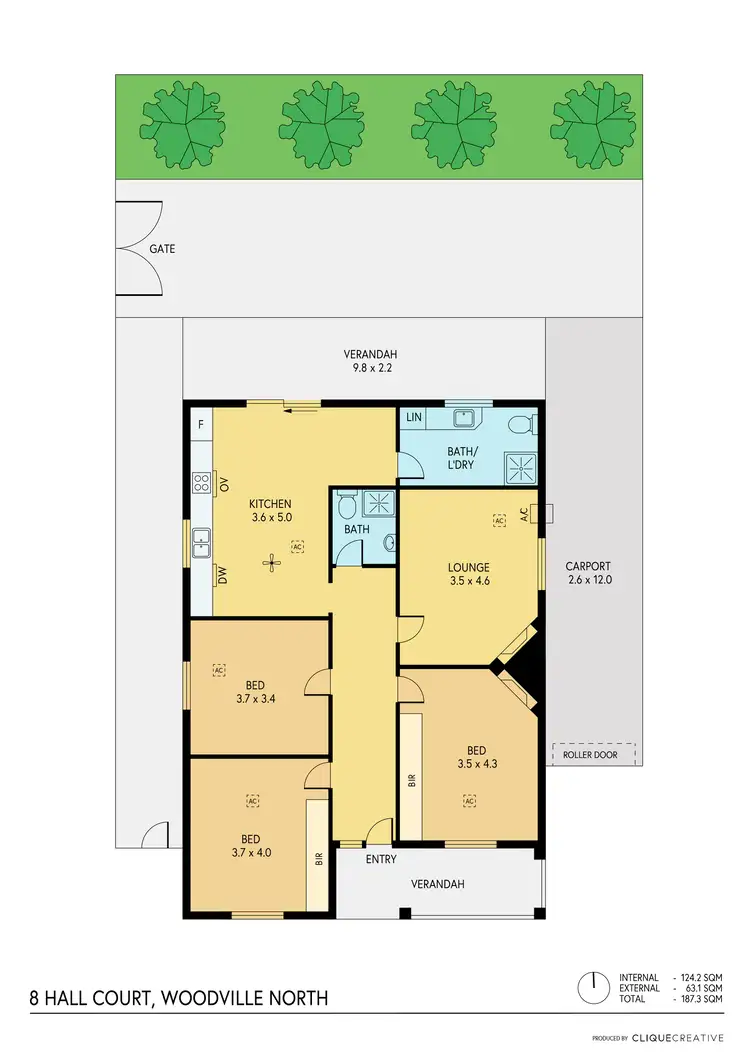 Floorplan of Homely house listing, 8 Hall Court, Woodville North SA 5012