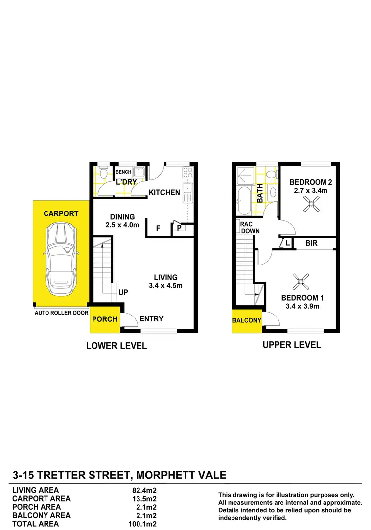 Floorplan of Homely townhouse listing, 3/15 Tretter Street, Morphett Vale SA 5162