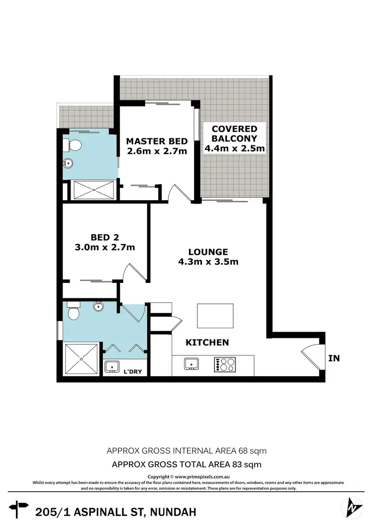 Floorplan of Homely unit listing, 205/1 Aspinall Street, Nundah QLD 4012