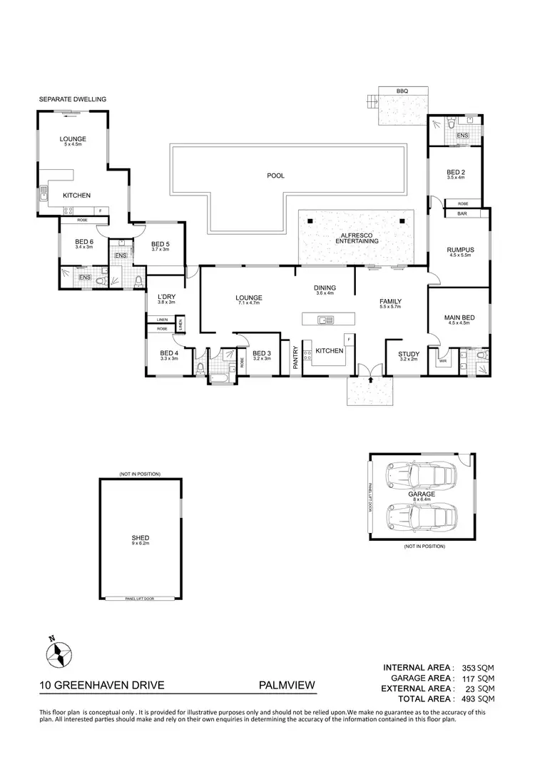 Floorplan of Homely house listing, 10 Greenhaven Drive, Palmview QLD 4553