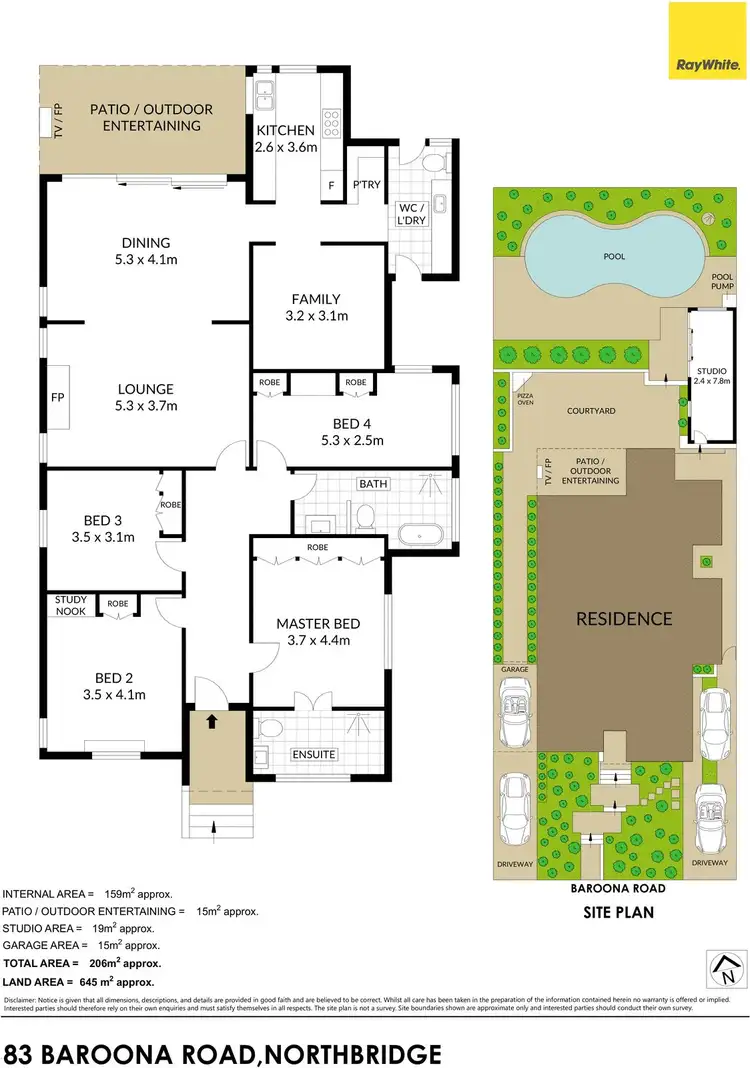 Floorplan of Homely house listing, 83 Baroona Road, Northbridge NSW 2063