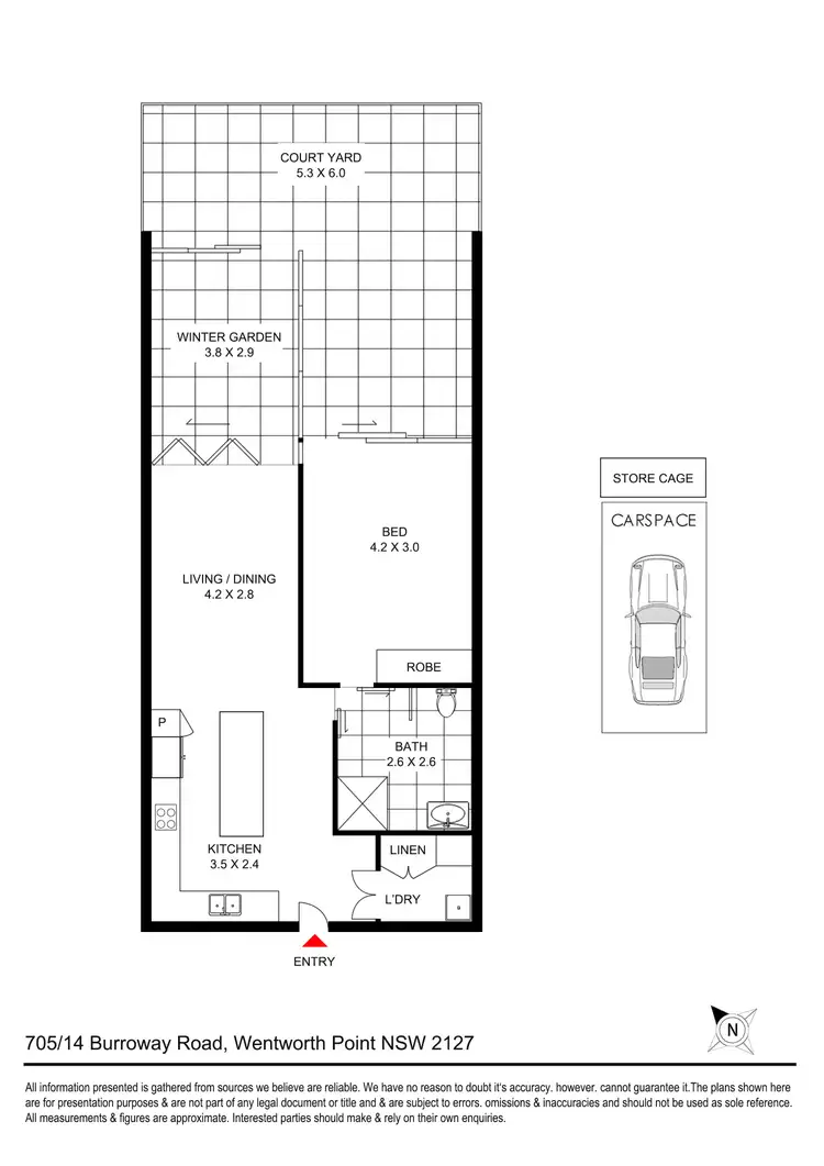 Floorplan of Homely apartment listing, 705/14 Burroway Road, Wentworth Point NSW 2127
