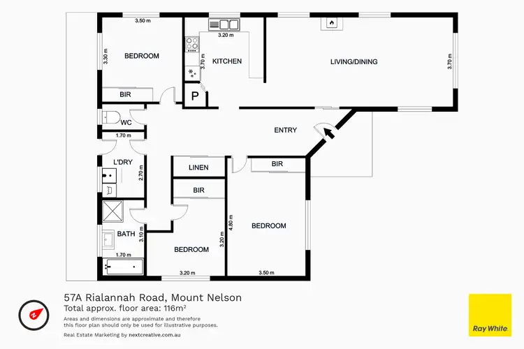 Floorplan of Homely house listing, 57a Rialannah Road, Mount Nelson TAS 7007