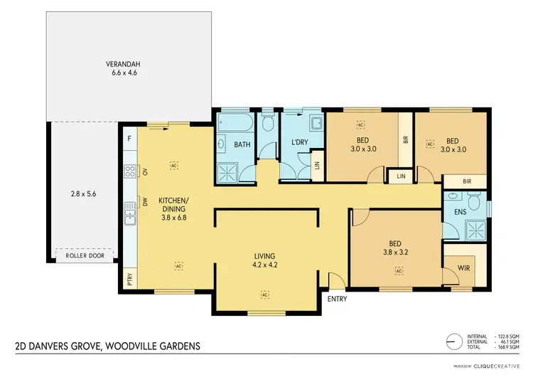 Floorplan of Homely house listing, 2D Danvers Grove, Woodville Gardens SA 5012