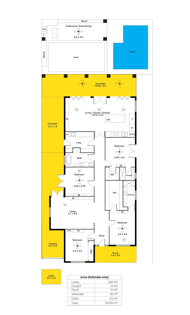 Floorplan of Homely house listing, 59 Partridge Street, Glenelg South SA 5045