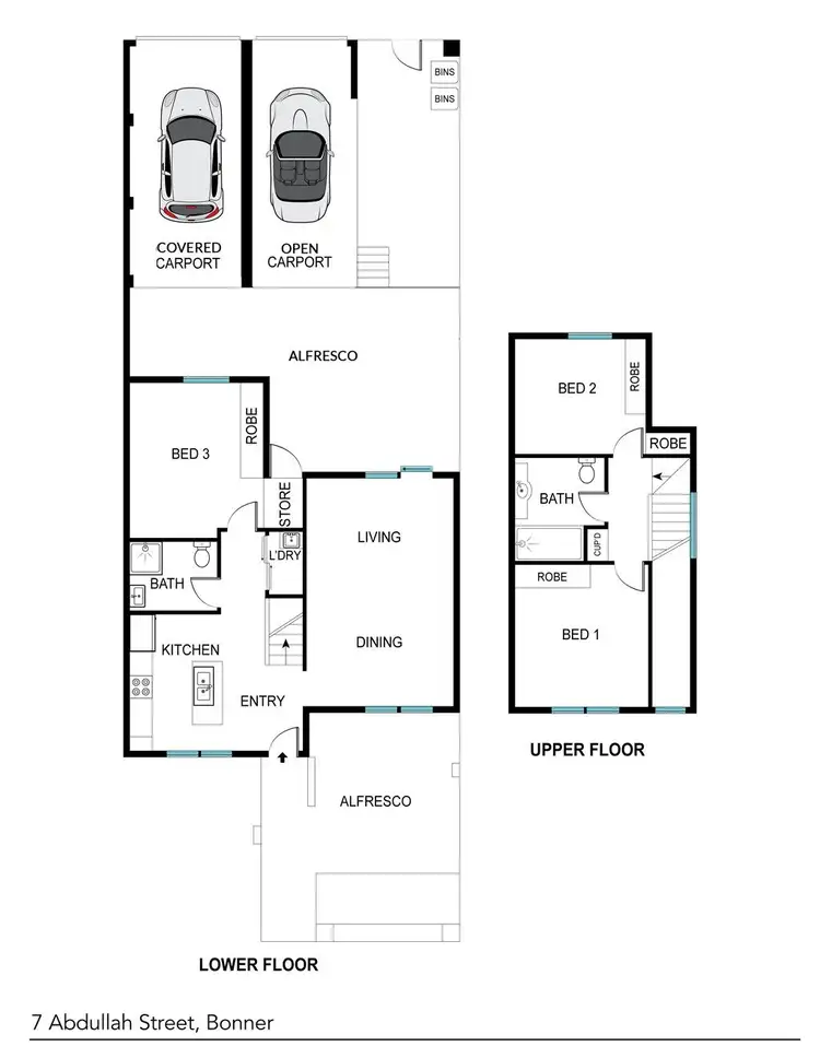 Floorplan of Homely townhouse listing, 7 Abdullah Street, Bonner ACT 2914