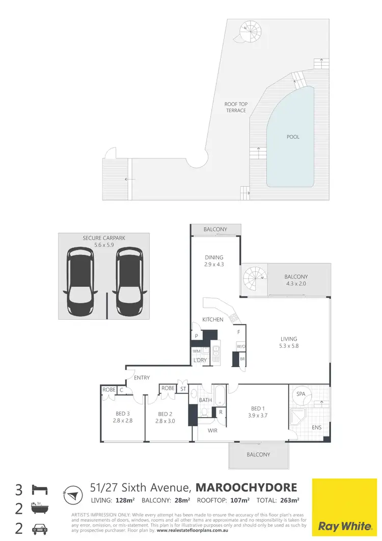 Floorplan of Homely unit listing, 51/27 Sixth Avenue, Maroochydore QLD 4558