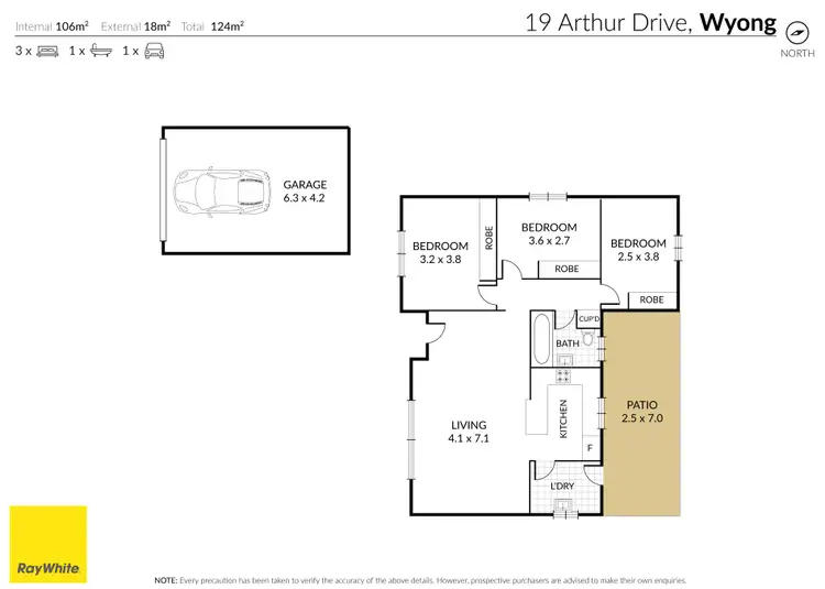 Floorplan of Homely house listing, 19 Arthur Drive, Wyong NSW 2259
