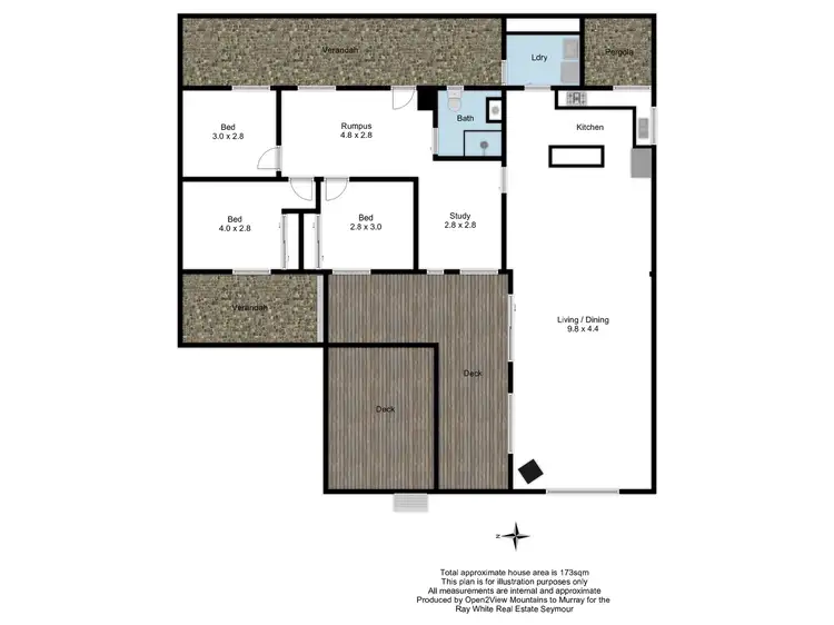 Floorplan of Homely rural property listing, 1392 Ghin Ghin Road, Highlands VIC 3660