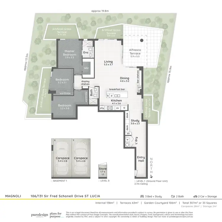 Floorplan of Homely apartment listing, 106/131 Sir Fred Schonell Drive, St Lucia QLD 4067
