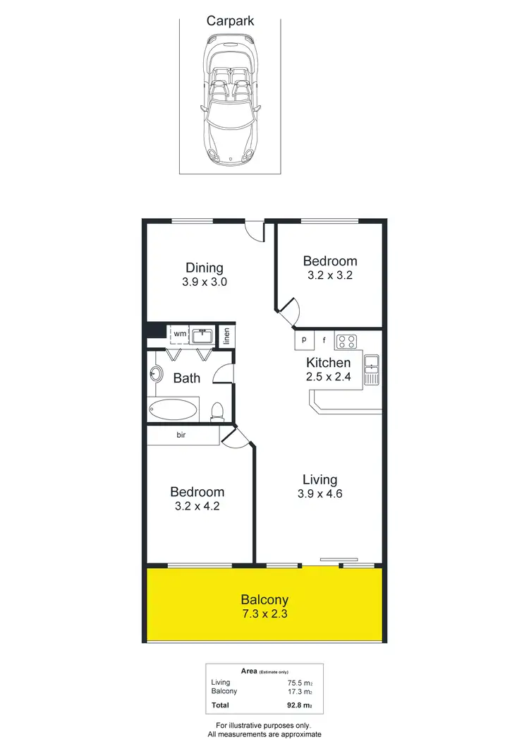 Floorplan of Homely apartment listing, 6/430 Pulteney Street, Adelaide SA 5000