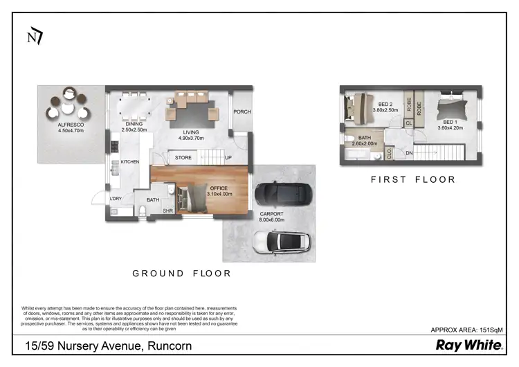 Floorplan of Homely townhouse listing, 15/59 Nursery Avenue, Runcorn QLD 4113