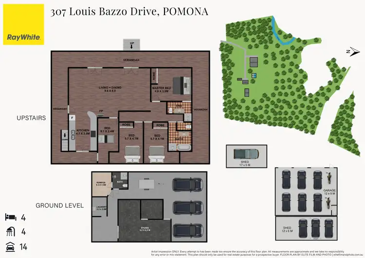 Floorplan of Homely house listing, 307 Louis Bazzo Drive, Pomona QLD 4568