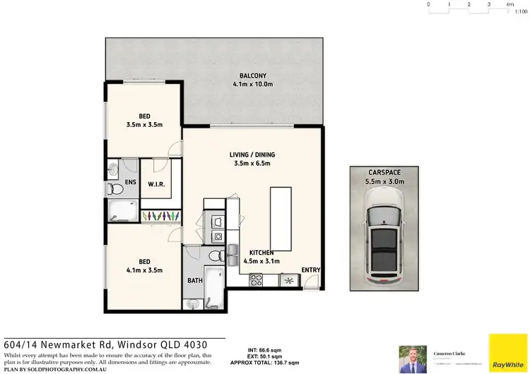 Floorplan of Homely apartment listing, 604/14 Newmarket Road, Windsor QLD 4030
