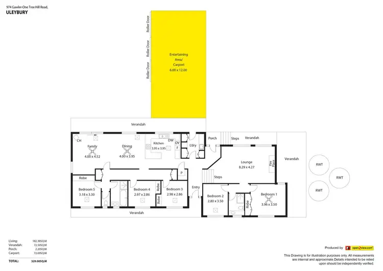 Floorplan of Homely house listing, 974 Gawler-One Tree Hill Road, Uleybury SA 5114