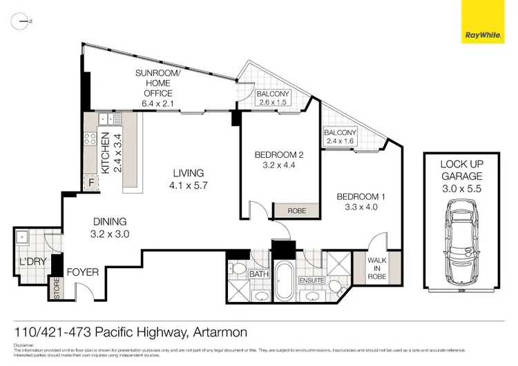 Floorplan of Homely unit listing, 110/421-473 Pacific Highway, Artarmon NSW 2064
