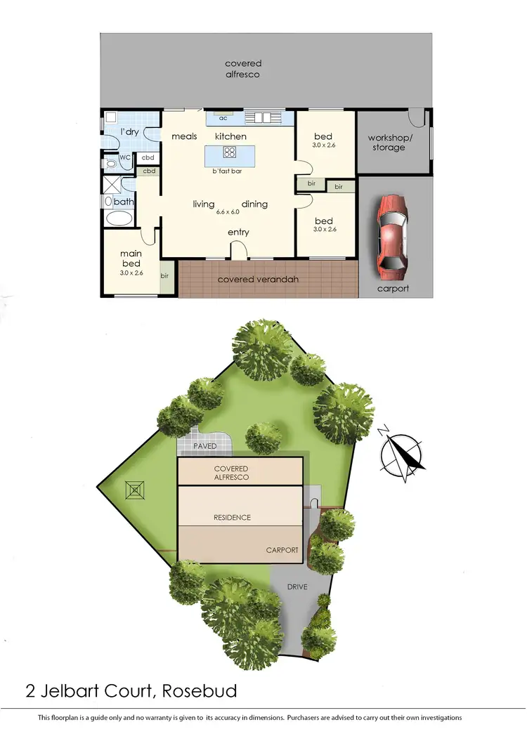Floorplan of Homely house listing, 2 Jelbart Court, Rosebud VIC 3939