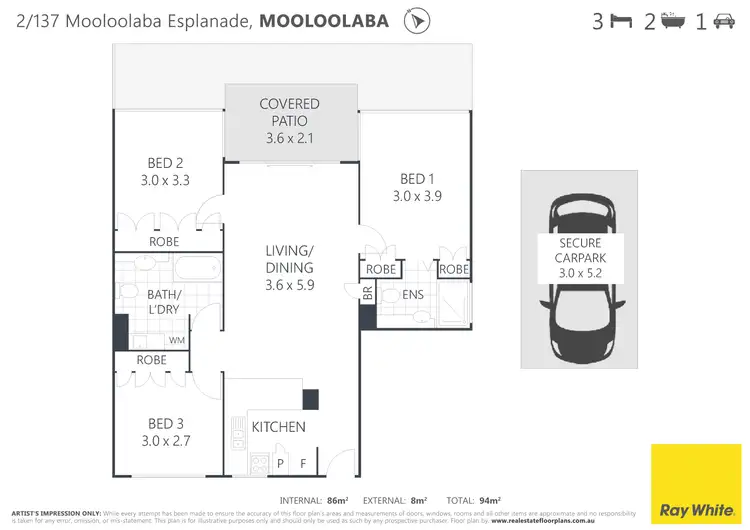 Floorplan of Homely unit listing, 2/137 Mooloolaba Esplanade, Mooloolaba QLD 4557
