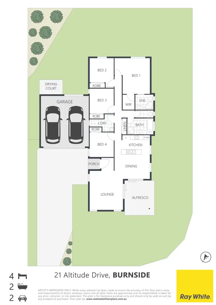 Floorplan of Homely house listing, 21 Altitude Drive, Burnside QLD 4560