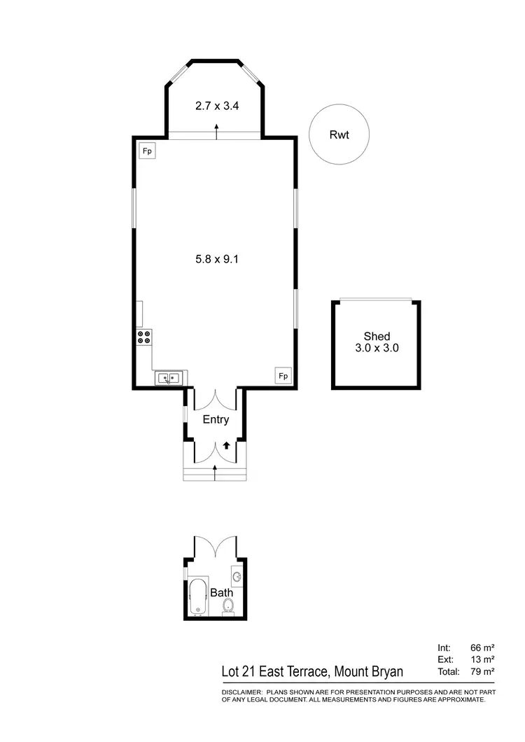 Floorplan of Homely house listing, Lot 21 East Terrace, Mount Bryan SA 5418