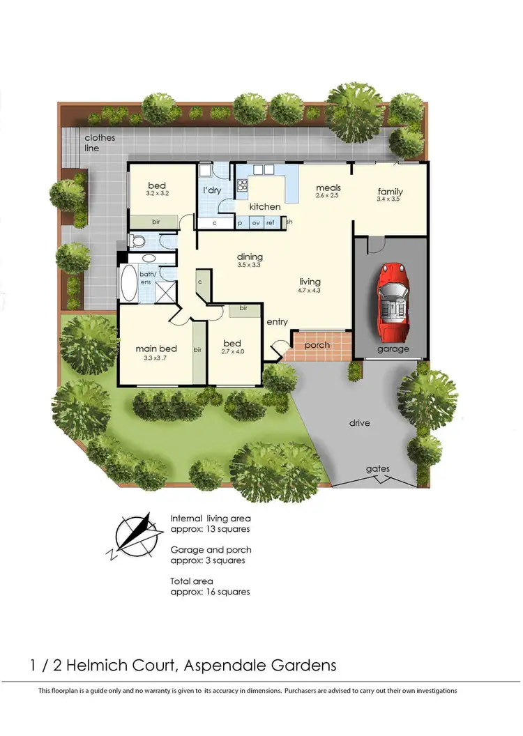 Floorplan of Homely house listing, 1/2 Helmich, Aspendale Gardens VIC 3195