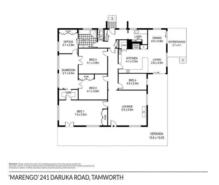 Floorplan of Homely rural property listing, 'Marengo Station' Daruka Road, Tamworth NSW 2340