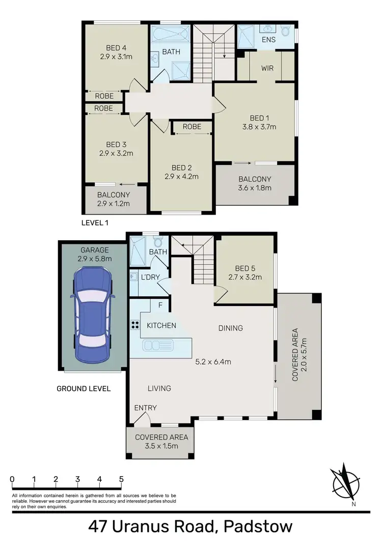 Floorplan of Homely semi-detached listing, 47 Uranus Road, Padstow NSW 2211