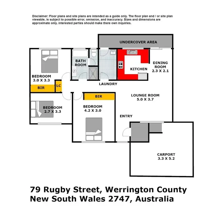 Floorplan of Homely house listing, 79 Rugby Street, Werrington County NSW 2747