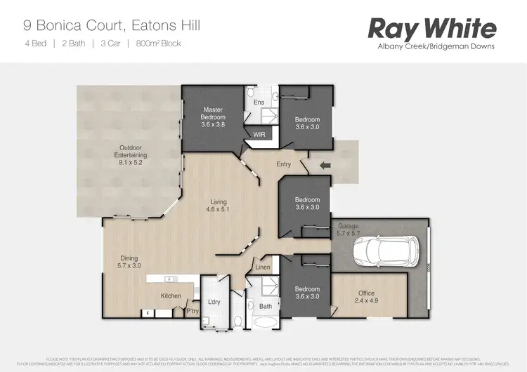 Floorplan of Homely house listing, 9 Bonica Court, Eatons Hill QLD 4037