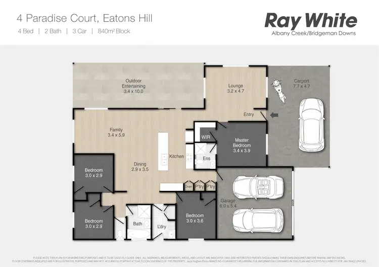 Floorplan of Homely house listing, 4 Paradise Court, Eatons Hill QLD 4037