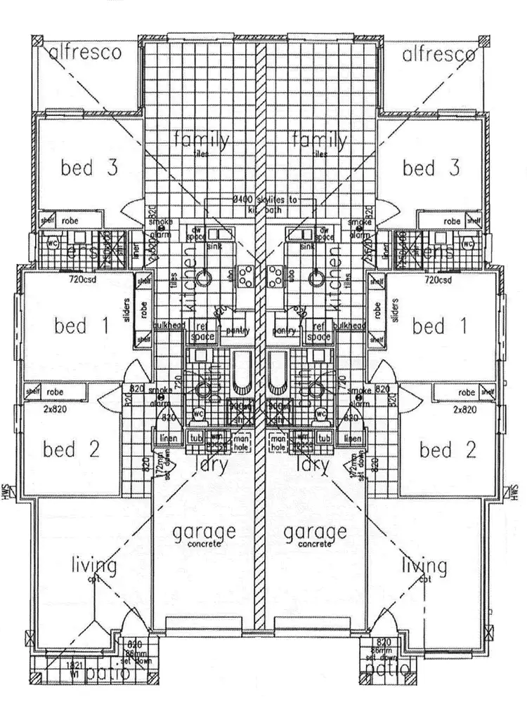 Floorplan of Homely semi-detached listing, 16A & 16B Magnolia Boulevard, Dubbo NSW 2830
