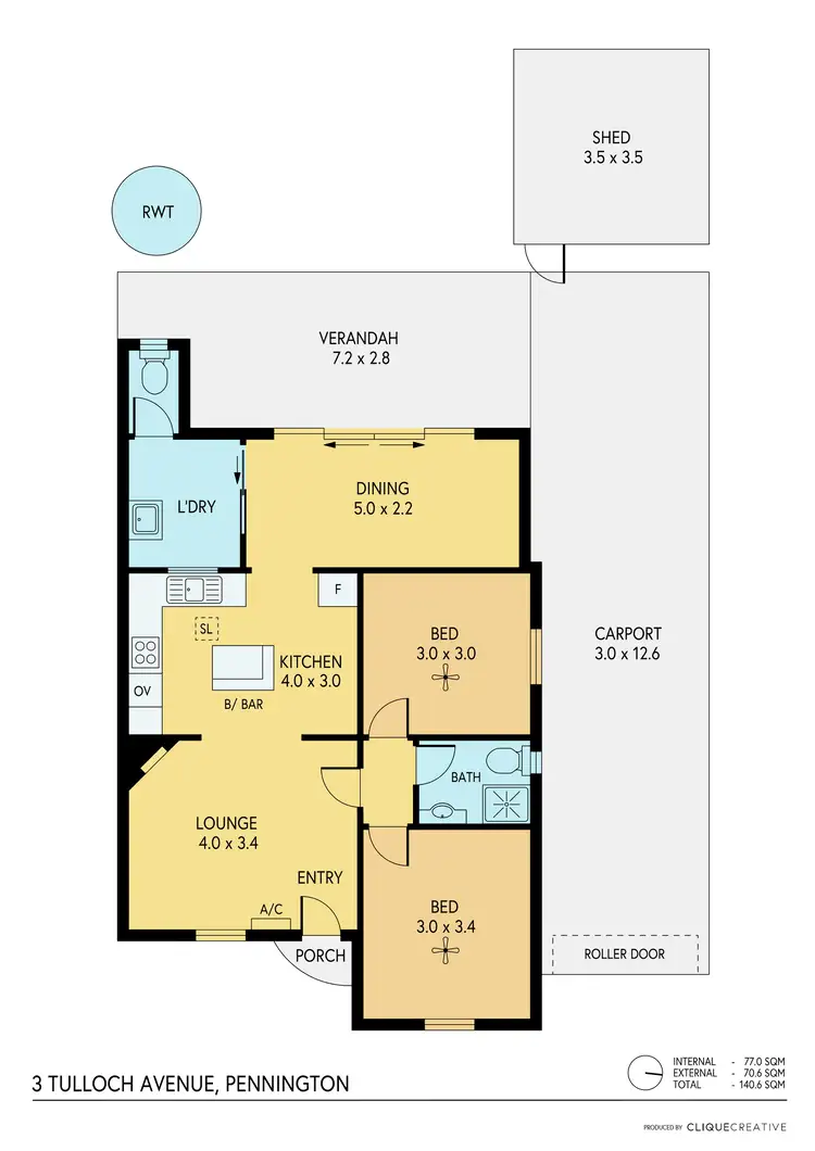 Floorplan of Homely house listing, 3 Tulloch Avenue, Pennington SA 5013