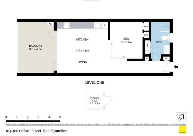 Floorplan of Homely apartment listing, 104/306 Oxford Street, Bondi Junction NSW 2022