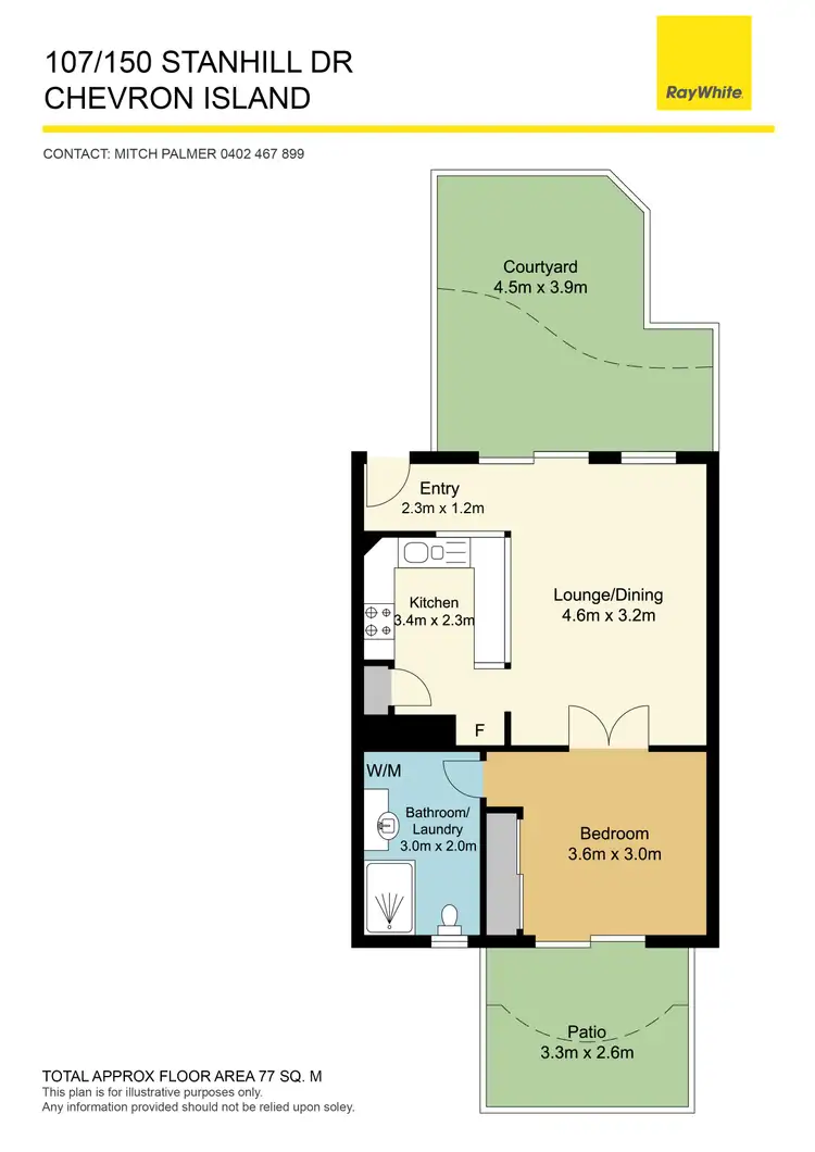 Floorplan of Homely unit listing, 107/150 Stanhill Drive, Chevron Island QLD 4217