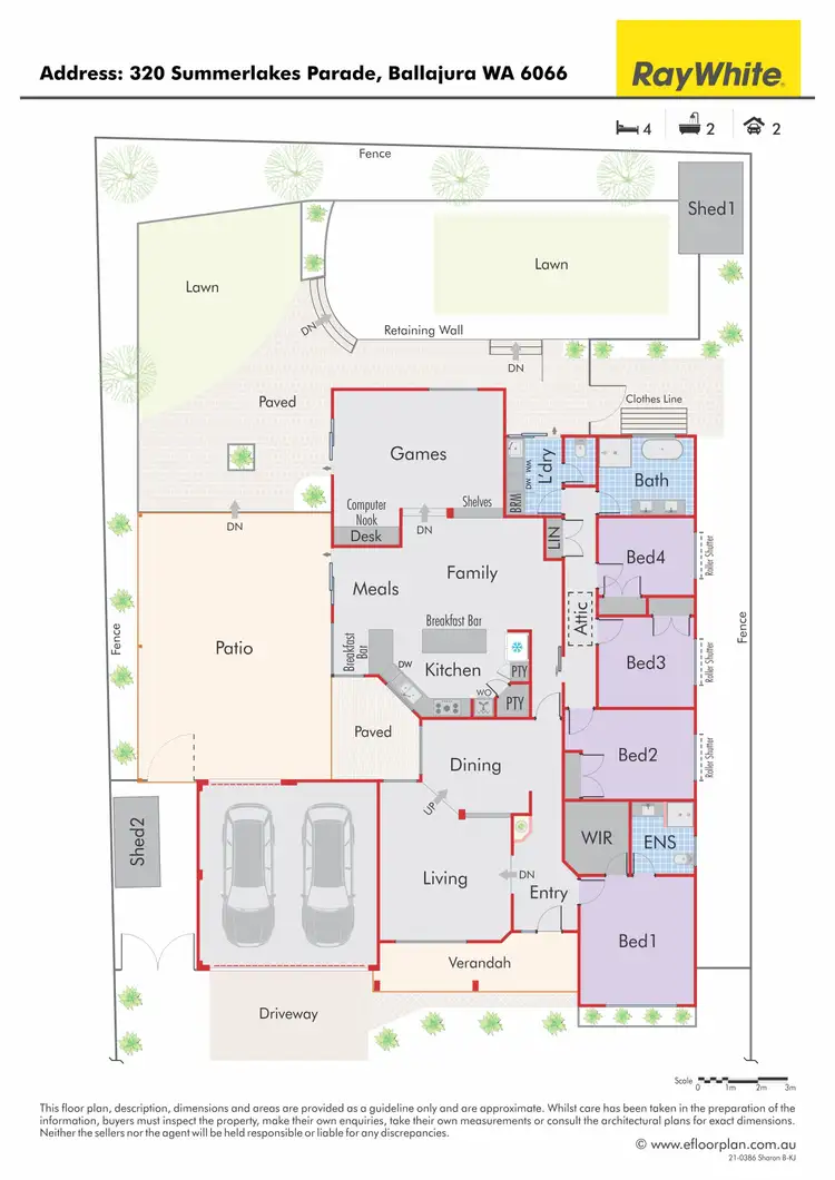 Floorplan of Homely house listing, 320 Summerlakes Parade, Ballajura WA 6066