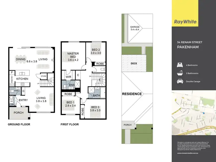 Floorplan of Homely townhouse listing, 34 Renam Street, Pakenham VIC 3810