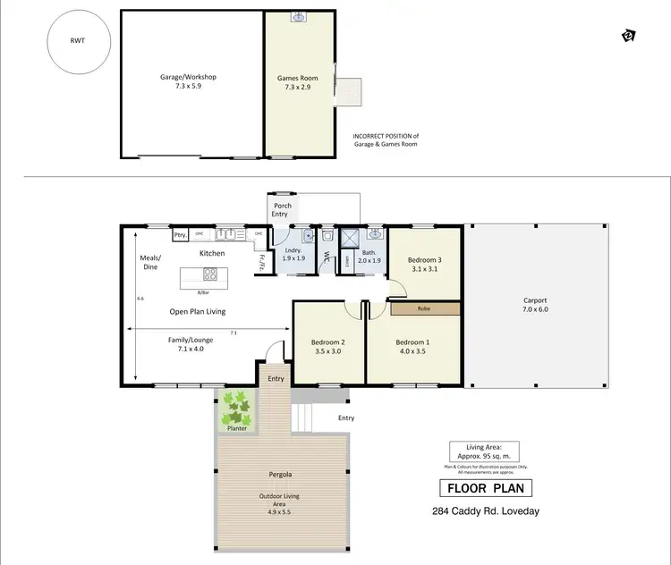 Floorplan of Homely house listing, 284 Caddy Road, Barmera SA 5345