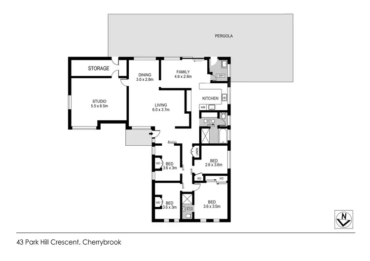 Floorplan of Homely house listing, 43 Parkhill Crescent (AKA 1 Hartree Place), Cherrybrook NSW 2126