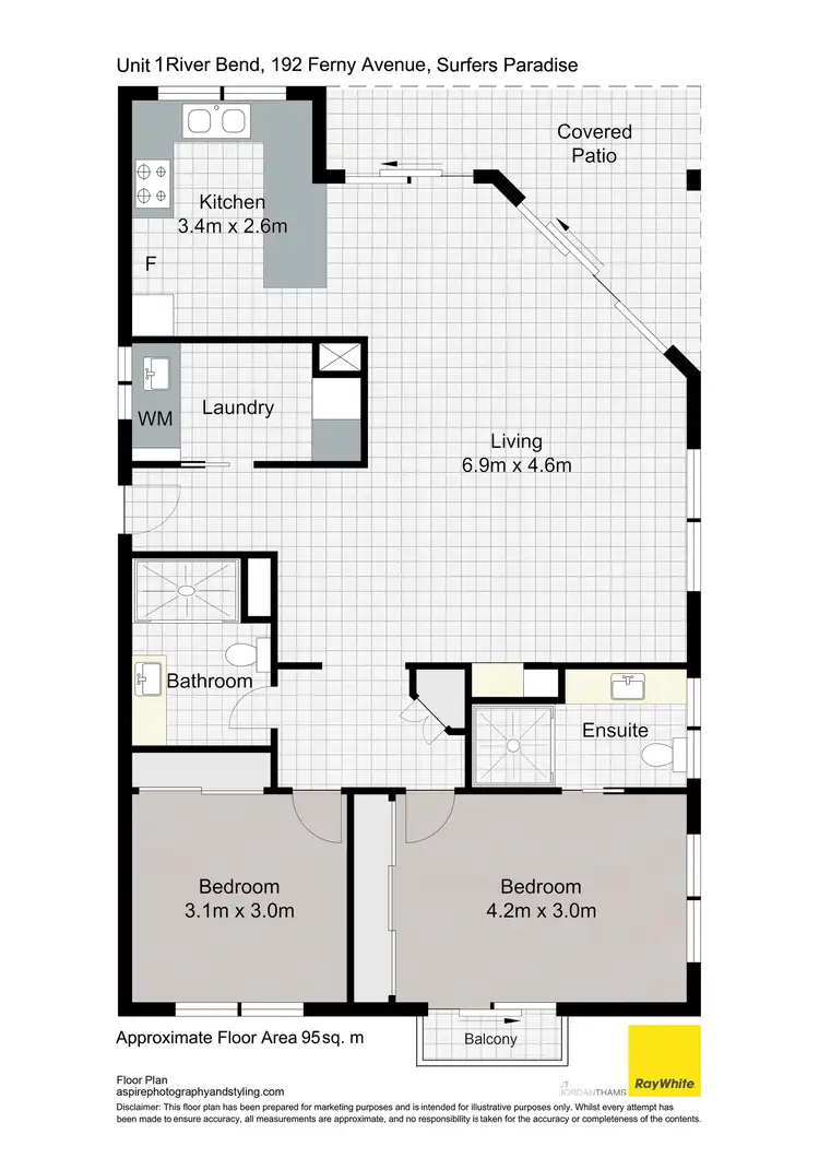 Floorplan of Homely apartment listing, 1/192 Ferny Avenue, Surfers Paradise QLD 4217