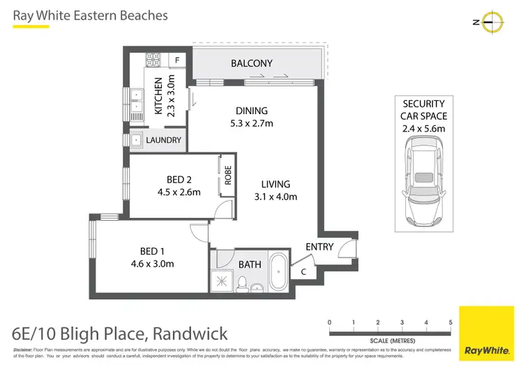 Floorplan of Homely apartment listing, 6E/10 Bligh Place, Randwick NSW 2031