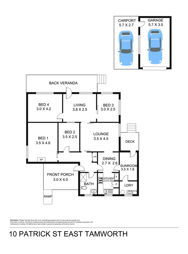Floorplan of Homely house listing, 10 Patrick Street, Tamworth NSW 2340