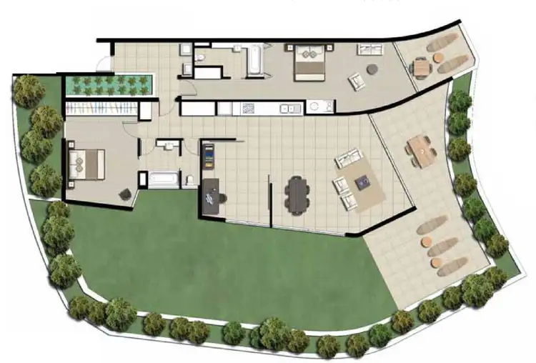 Floorplan of Homely unit listing, 13&13a/18 Seaview Drive, Airlie Beach QLD 4802