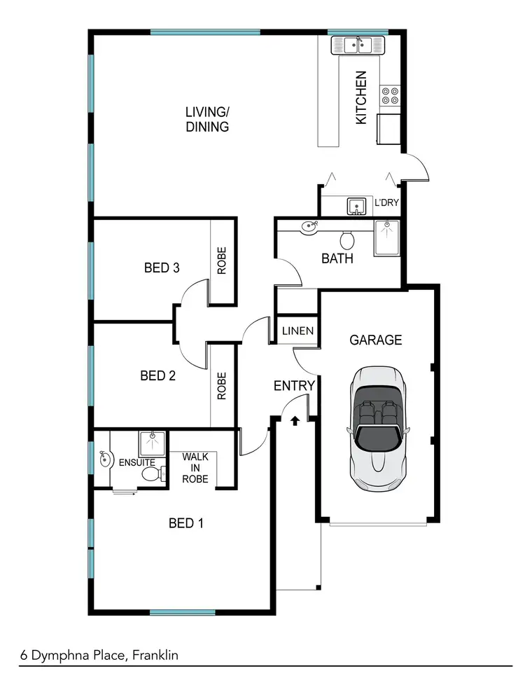 Floorplan of Homely house listing, 6 Dymphna Place, Franklin ACT 2913