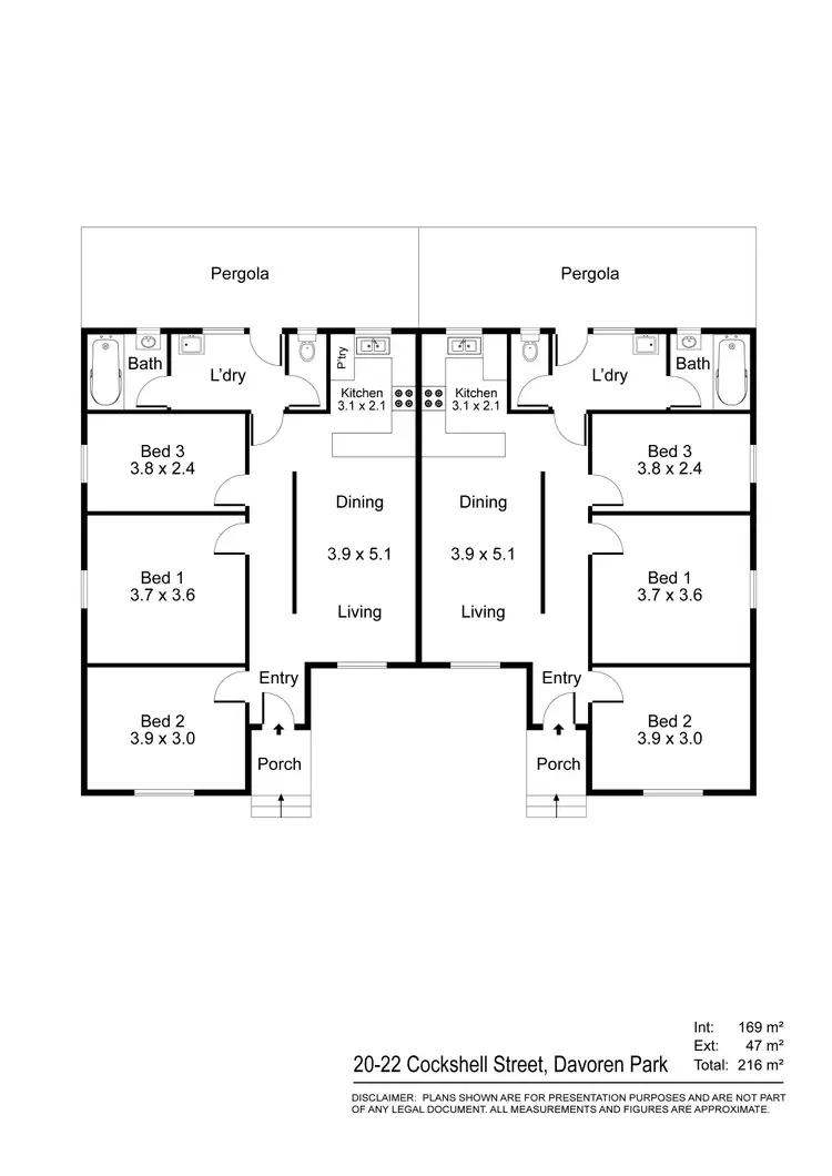 Floorplan of Homely house listing, 20-22 Cockshell Street, Davoren Park SA 5113
