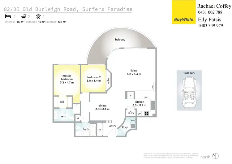 Floorplan of Homely apartment listing, 82 'Biarritz' 85 Old Burleigh Road, Surfers Paradise QLD 4217