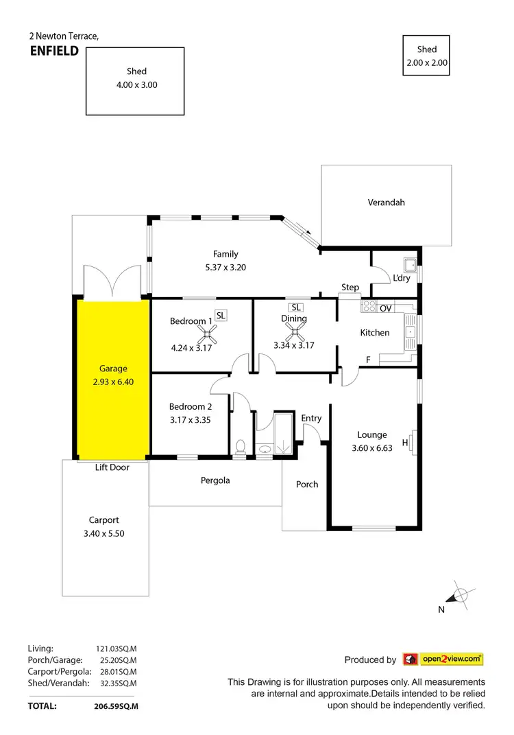 Floorplan of Homely house listing, 2 Newton Terrace, Enfield SA 5085