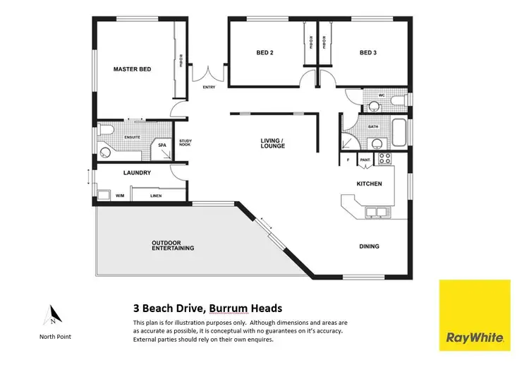 Floorplan of Homely house listing, 3 Beach Drive, Burrum Heads QLD 4659