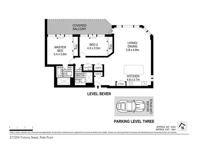 Floorplan of Homely apartment listing, 27/204 Victoria Street, Potts Point NSW 2011