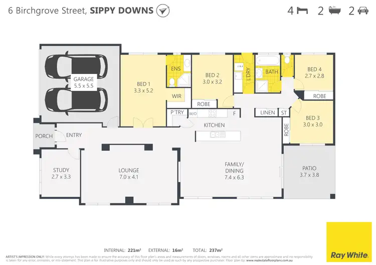 Floorplan of Homely house listing, 6 Birchgrove Street, Sippy Downs QLD 4556
