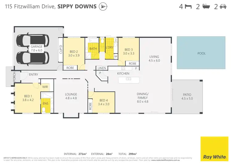 Floorplan of Homely house listing, 115 Fitzwilliam Drive, Sippy Downs QLD 4556
